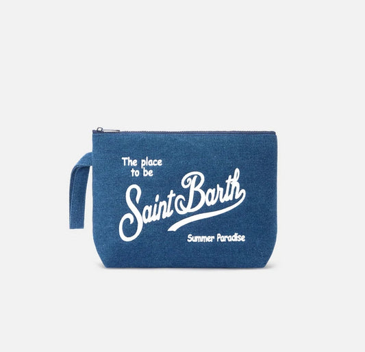 Pochette Aline Denim Blu