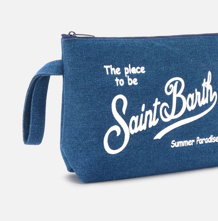 Pochette Aline Denim Blu