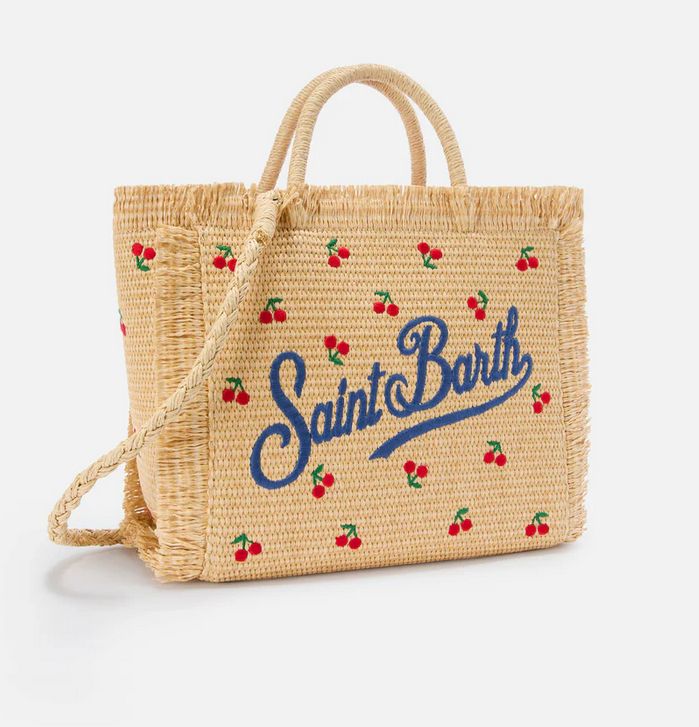 Borsa Colette in Paglia con Ciliegie