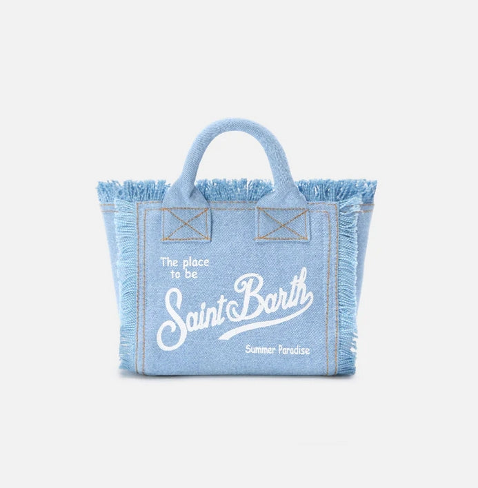 Borsa Vanity Mini in Denim Blu