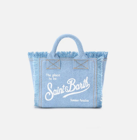 Borsa Vanity Mini in Denim Blu