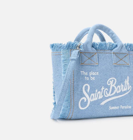 Borsa Vanity Mini in Denim Blu