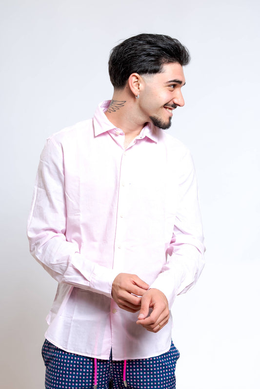 Camicia St. Barth in Cotone Celeste