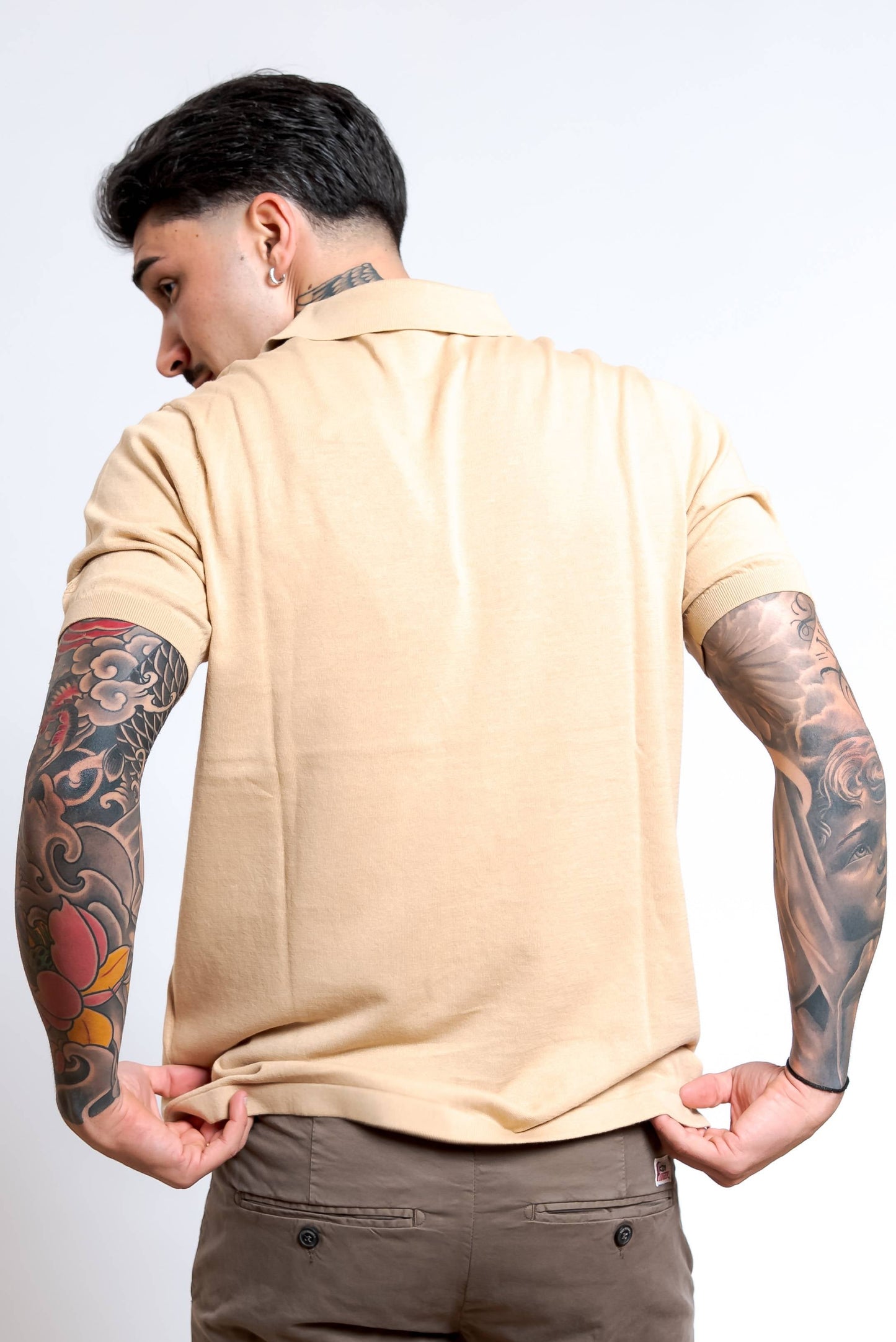 Polo Sloan in Cotone Beige