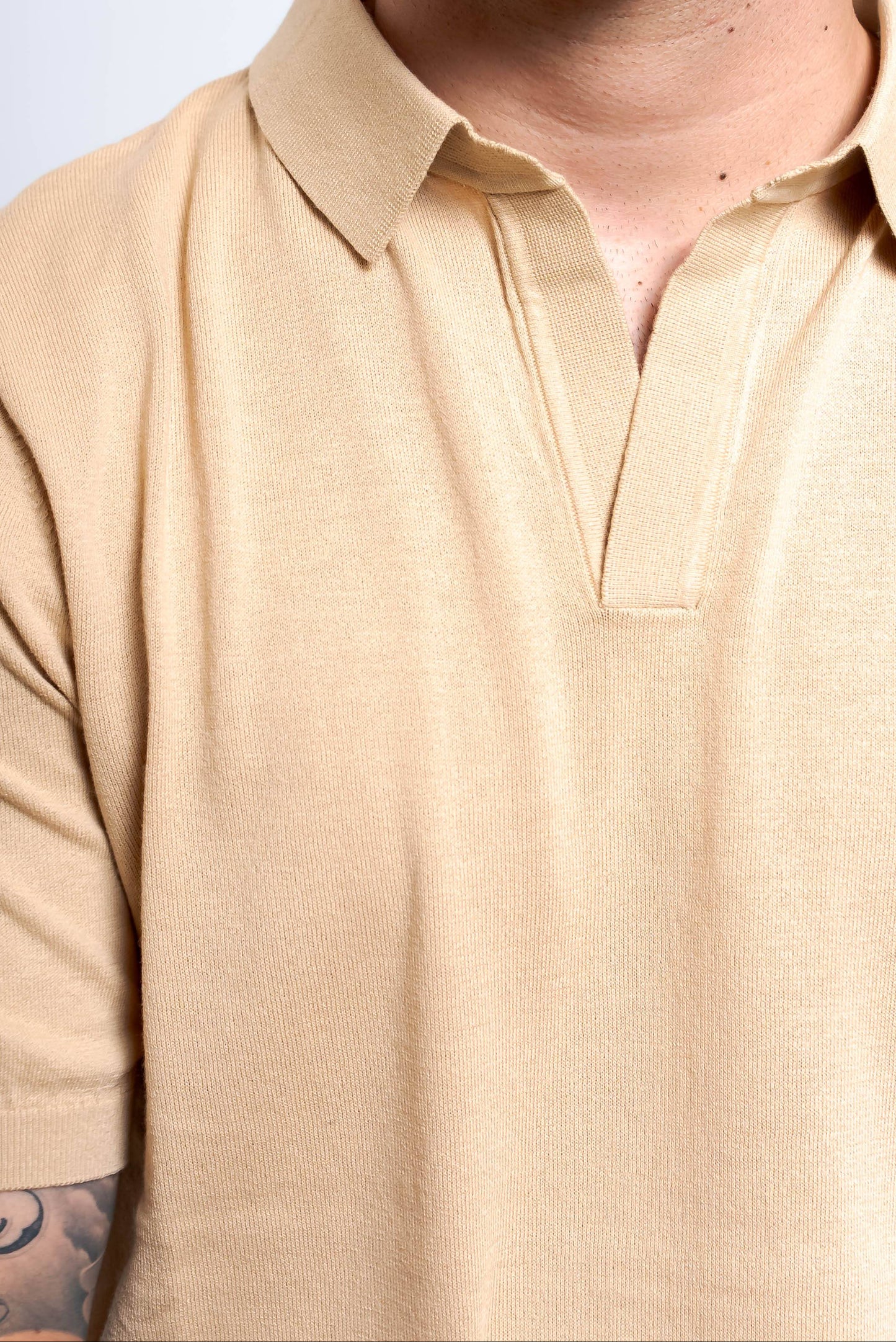 Polo Sloan in Cotone Beige