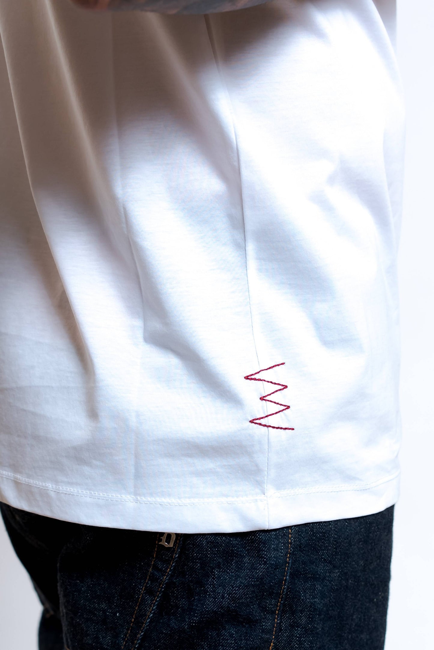T-Shirt Basic in Jersey di Cotone Bianco
