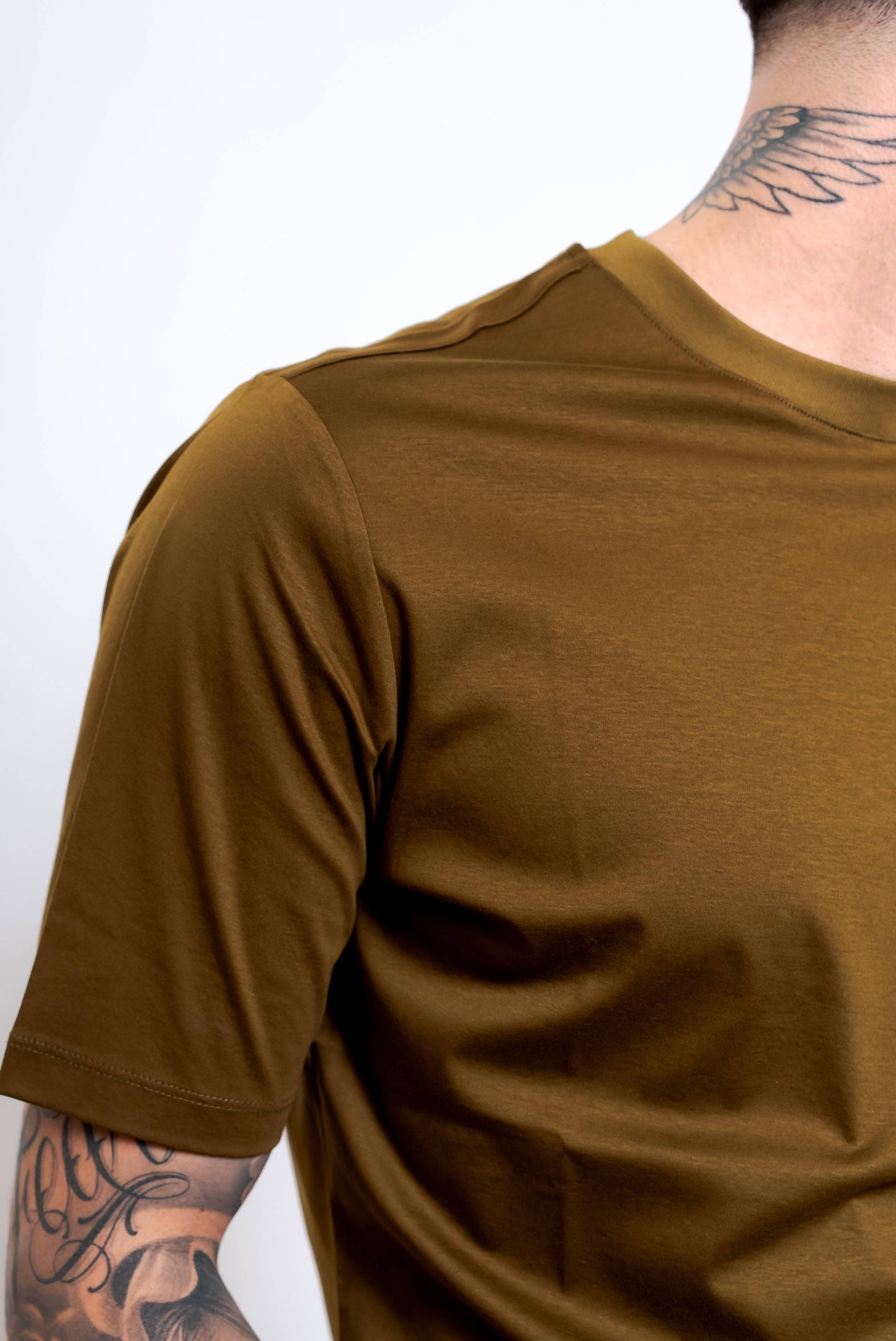 T-shirt in Cotone Marrone