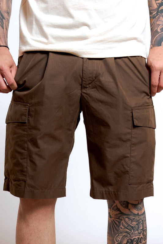 Bermuda Omono in Cotone e Nylon Marrone