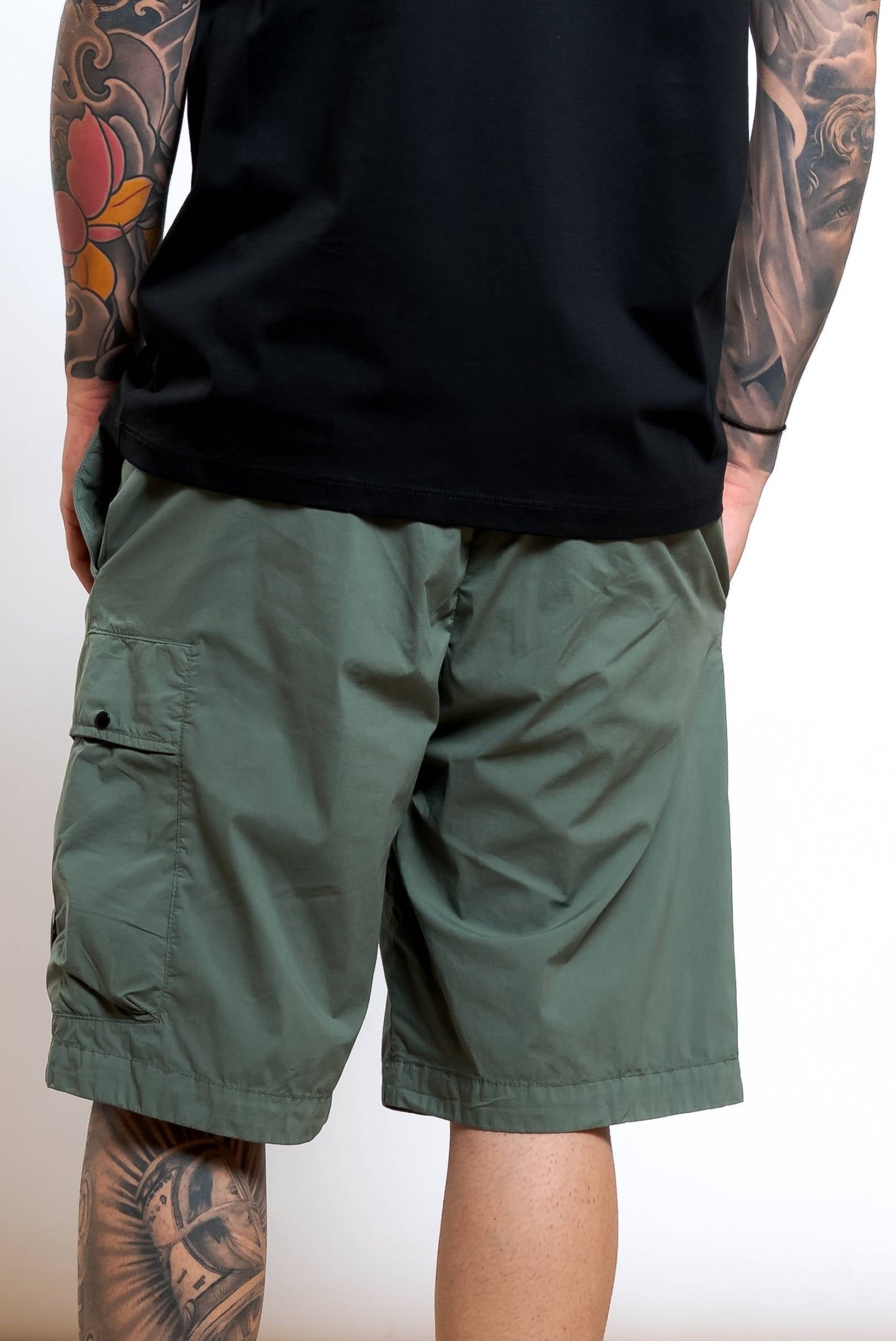 Bermuda 50 Fili Stretch in Cotone Verde