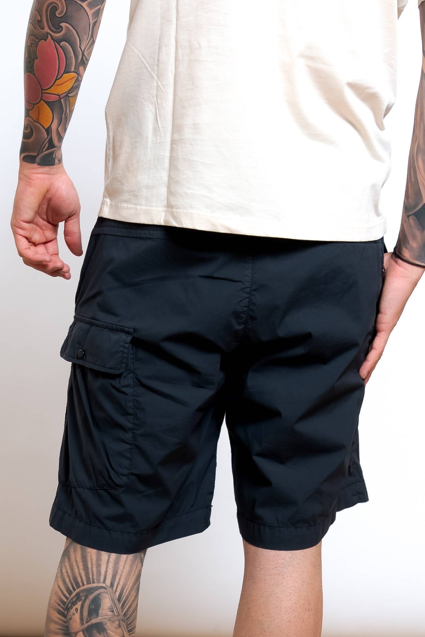 Bermuda 50 Fili Stretch in Cotone Blu