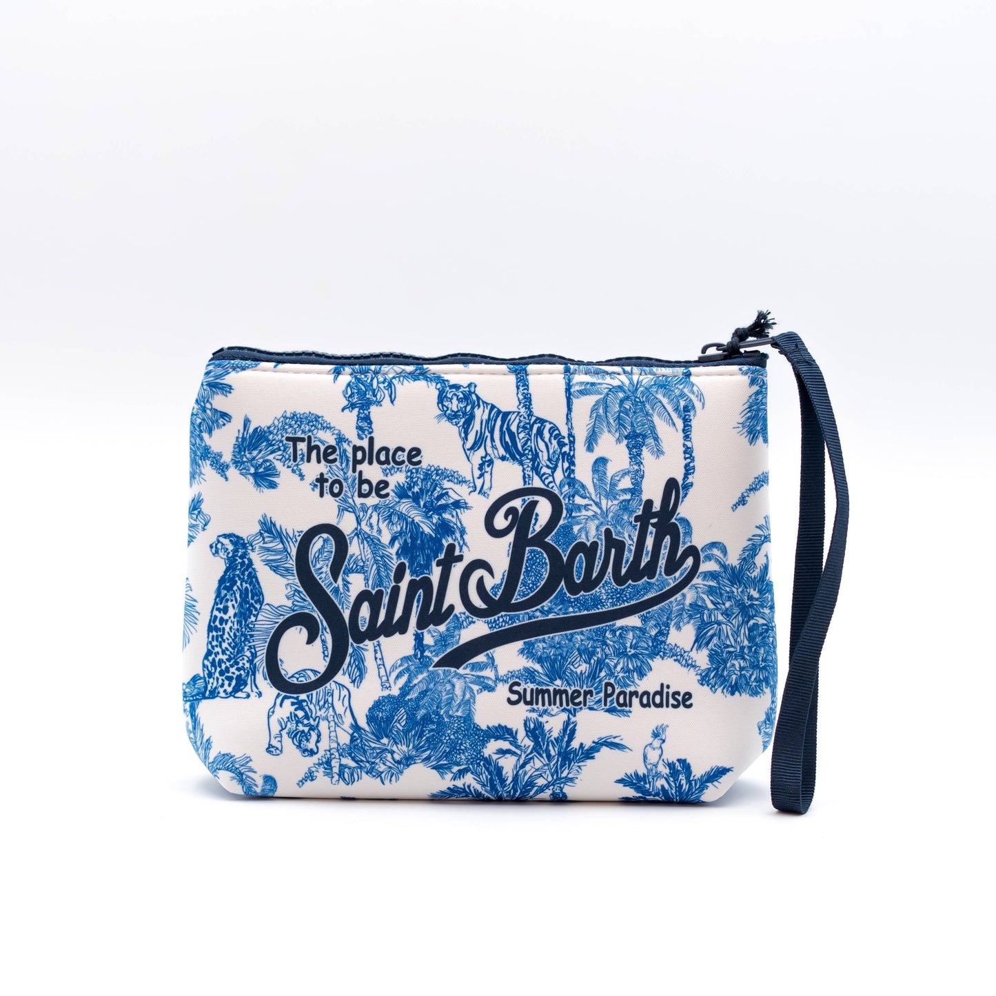 Pochette Aline Jungle Oceania Blu
