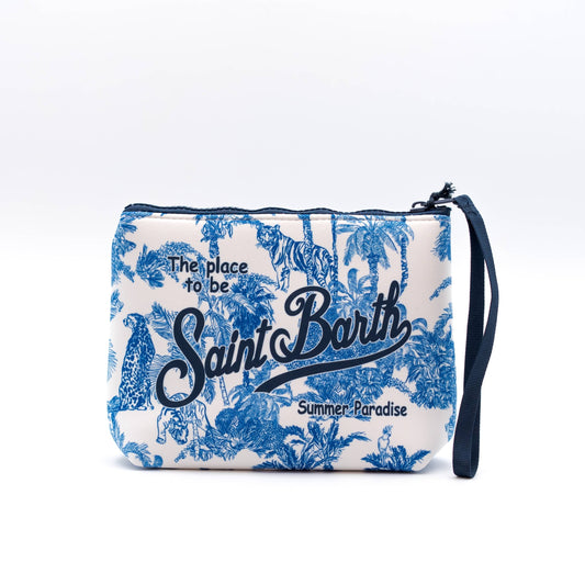 Pochette Aline Jungle Oceania Blu