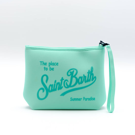 Pochette Aline in Neoprene Verde Acqua