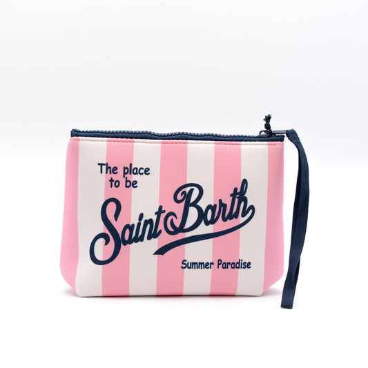 Pochette Aline Stripes Pop Bianca e Rosa