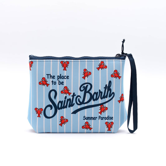 Pochette Aline Lob Double Stripes con Aragoste Rosse