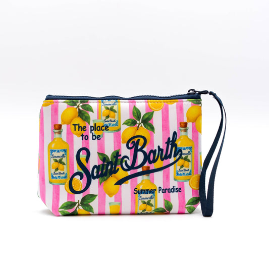 Pochette Aline Limoncello Stripes Rosa e Bianca