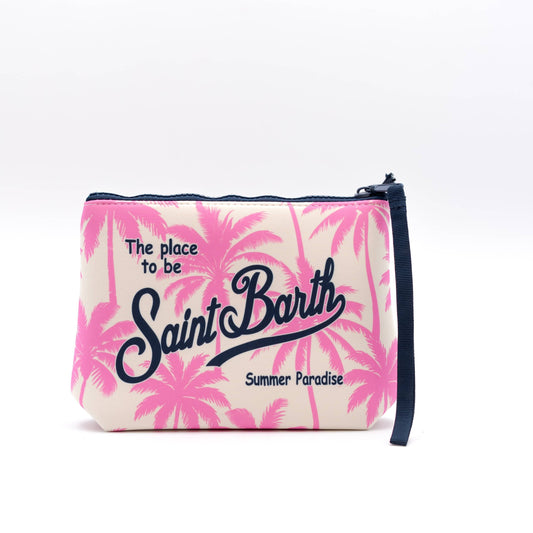 Pochette Aline Palms All Over Rosa