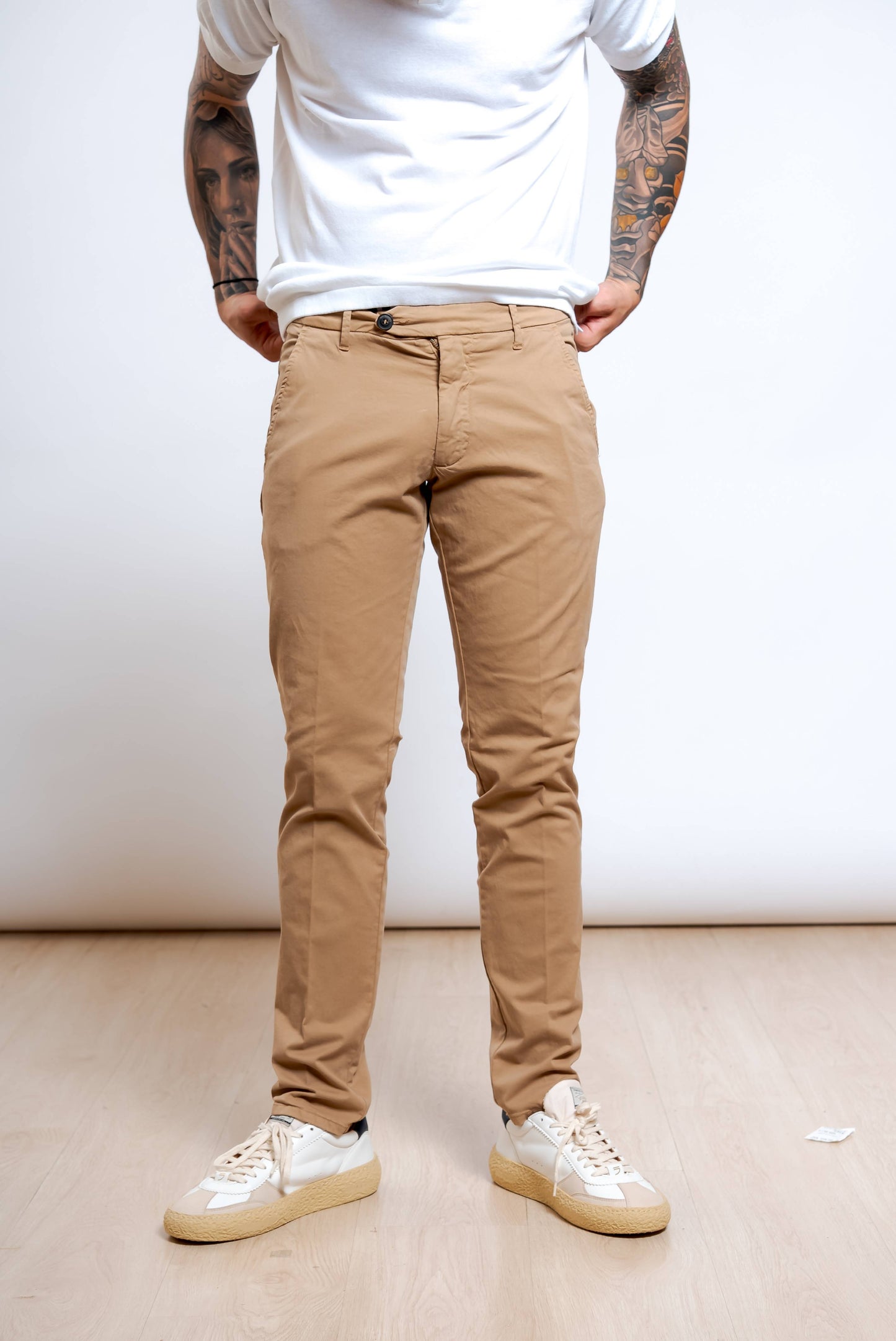 Pantaloni New Rolf in Cotone Beige