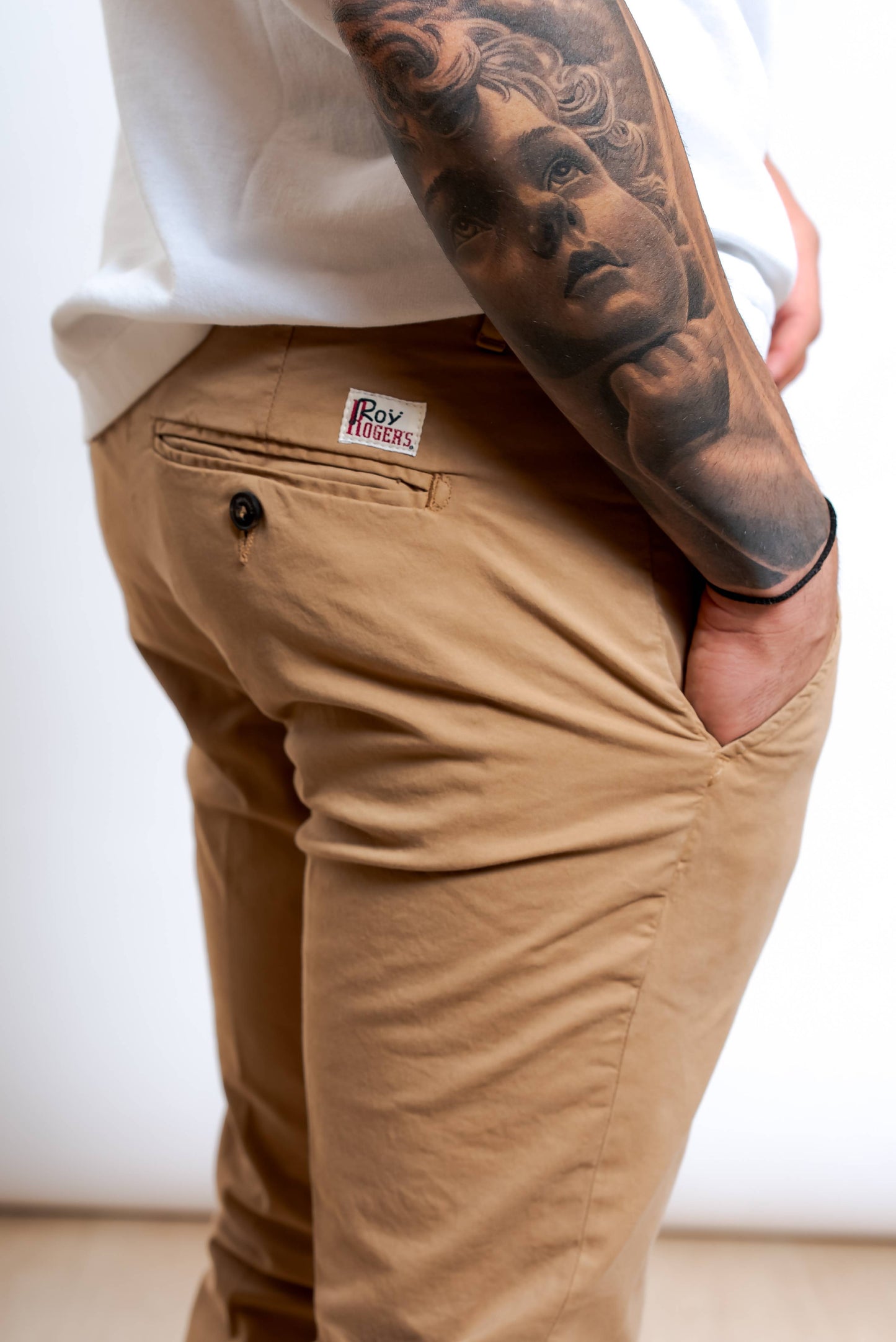 Pantaloni New Rolf in Cotone Beige