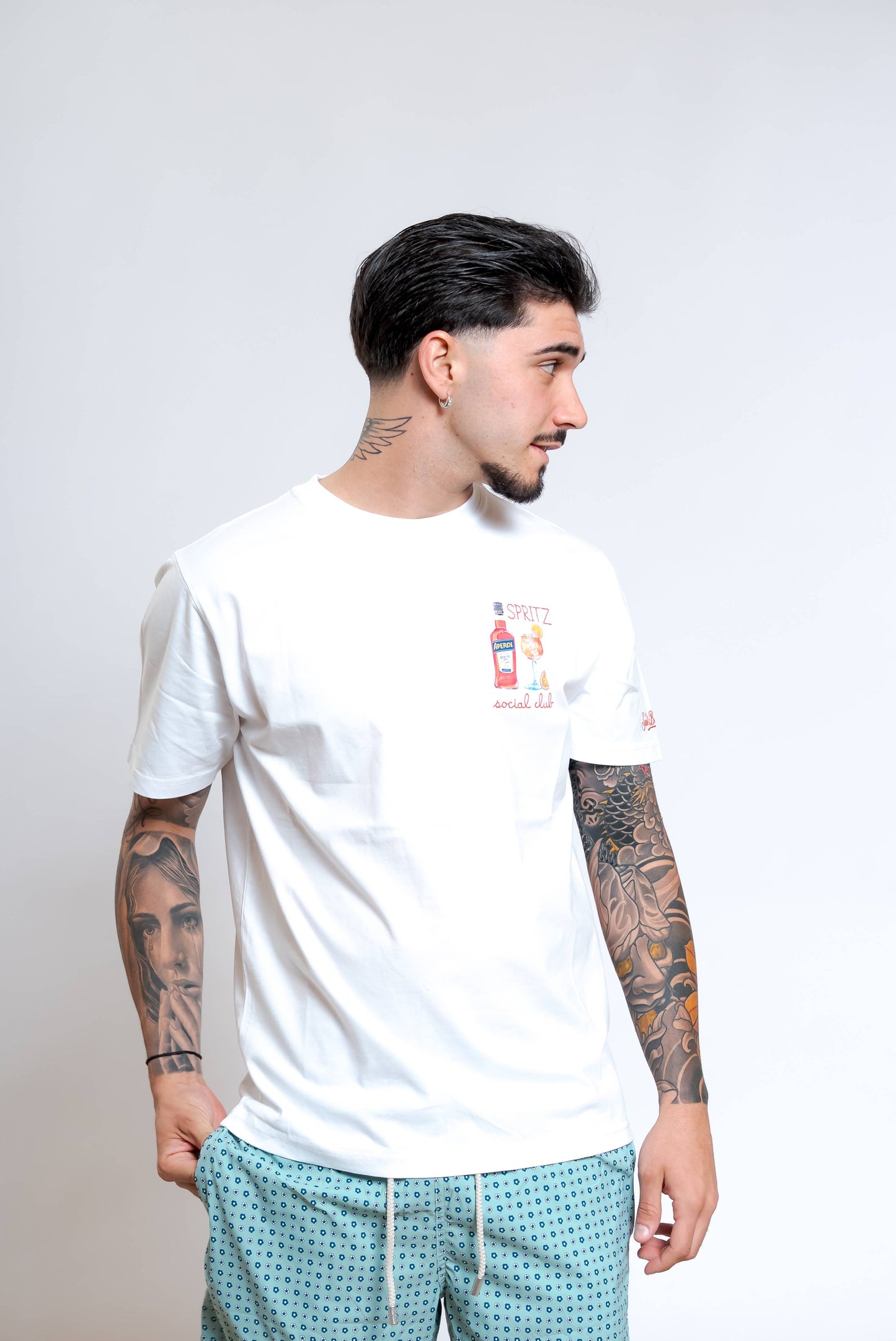 T-shirt Social Spritz Bianca in Cotone
