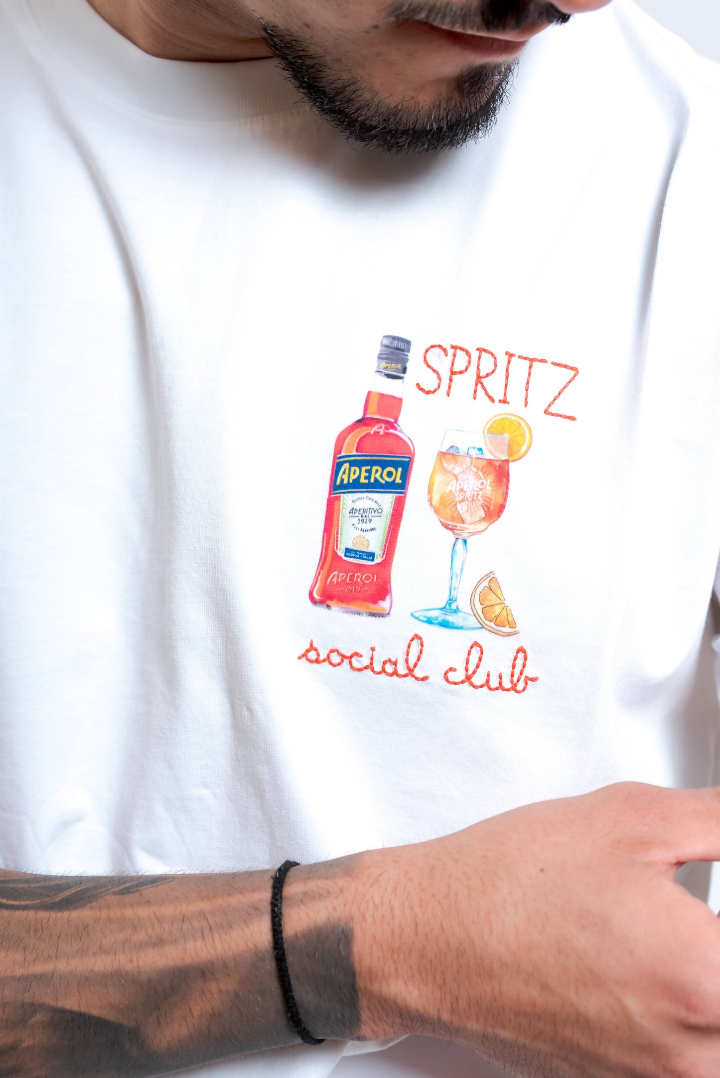 T-shirt Social Spritz Bianca in Cotone