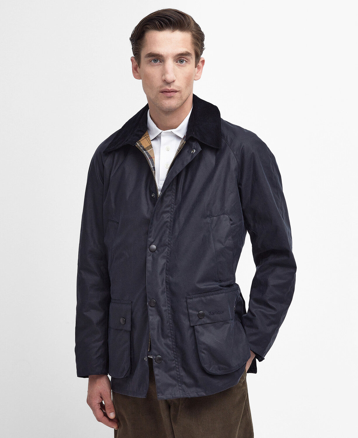Giacca Ashby in Cotone Cerato Blu