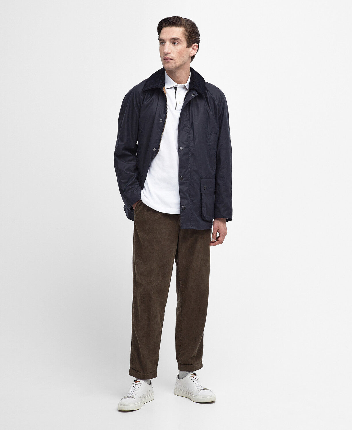 Giacca Ashby in Cotone Cerato Blu