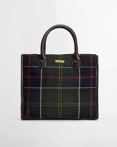 Borsa Barrhill Tartan Verde e Marrone