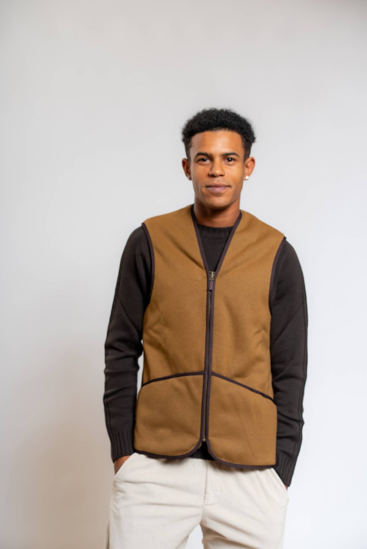 Gilet Warm Pile con Zip