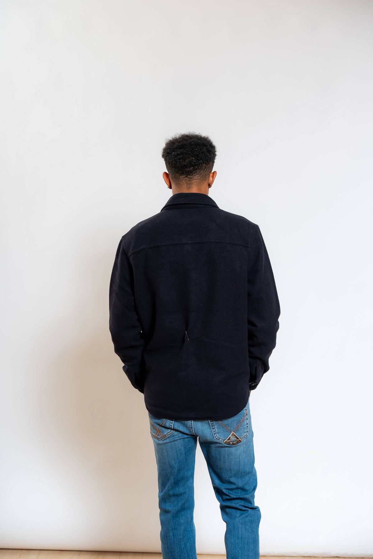 Overshirt Marltown in Misto Lana Blu