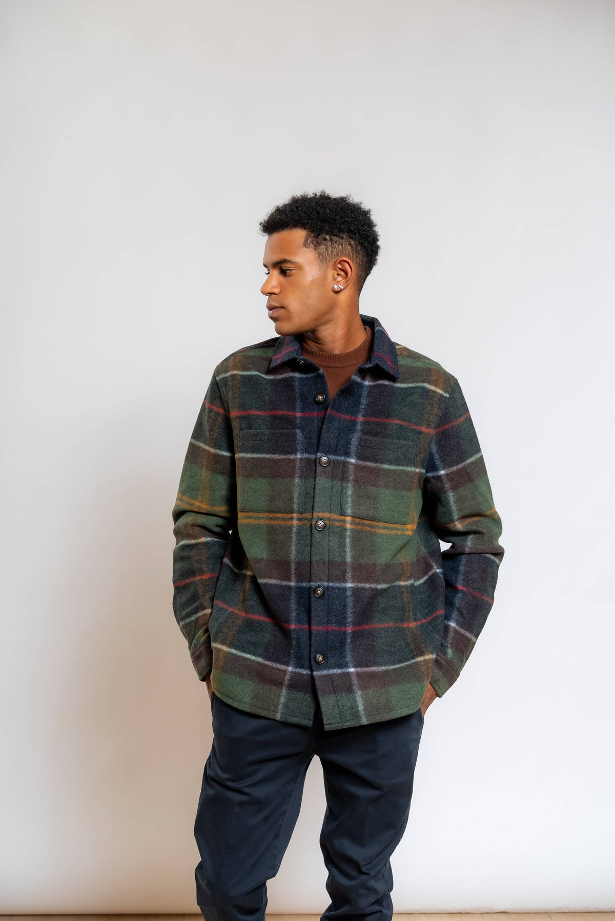 Overshirt Woodlane in Misto Lana Tartan