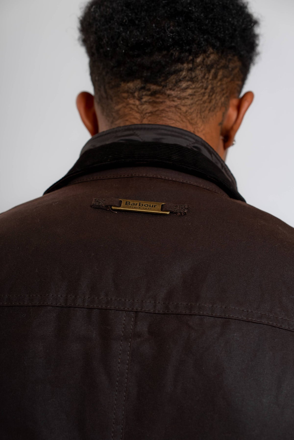 Giacca Ogston in Cotone Cerato Marrone