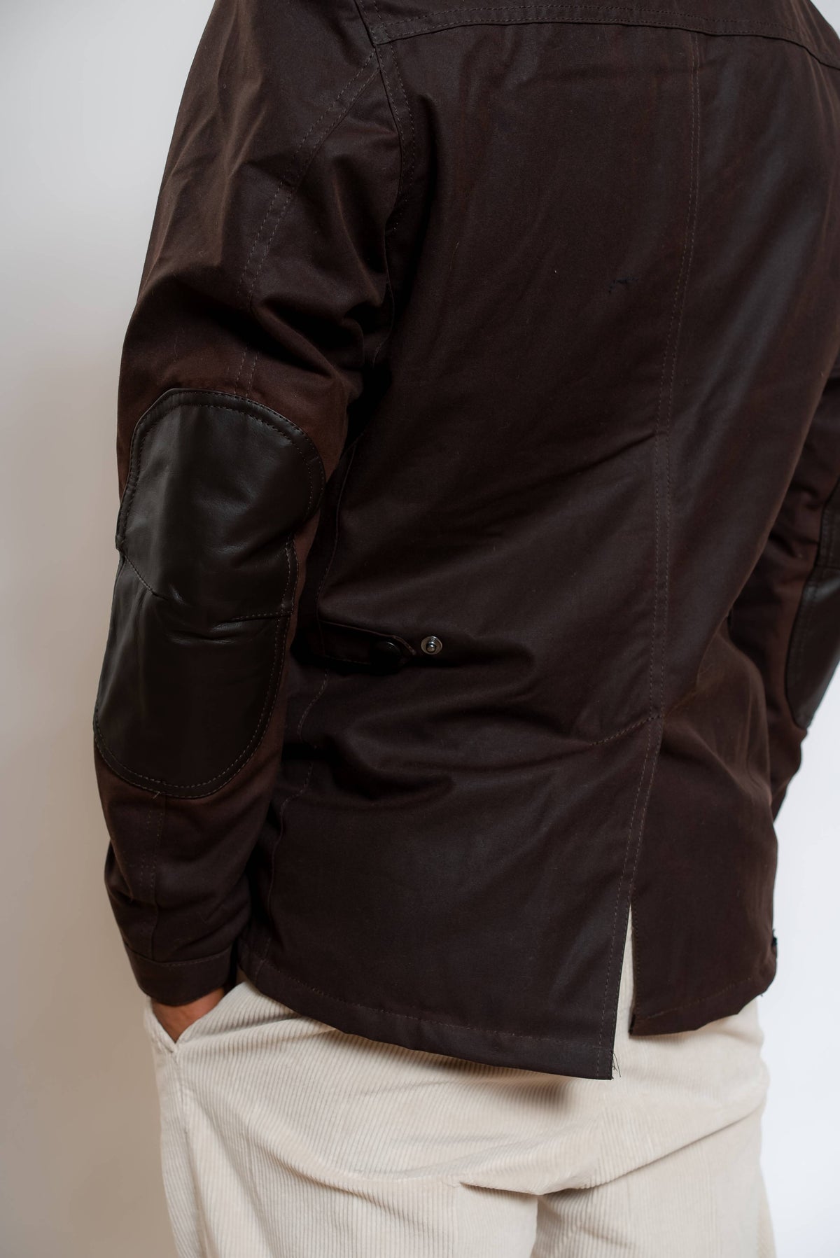 Giacca Ogston in Cotone Cerato Marrone