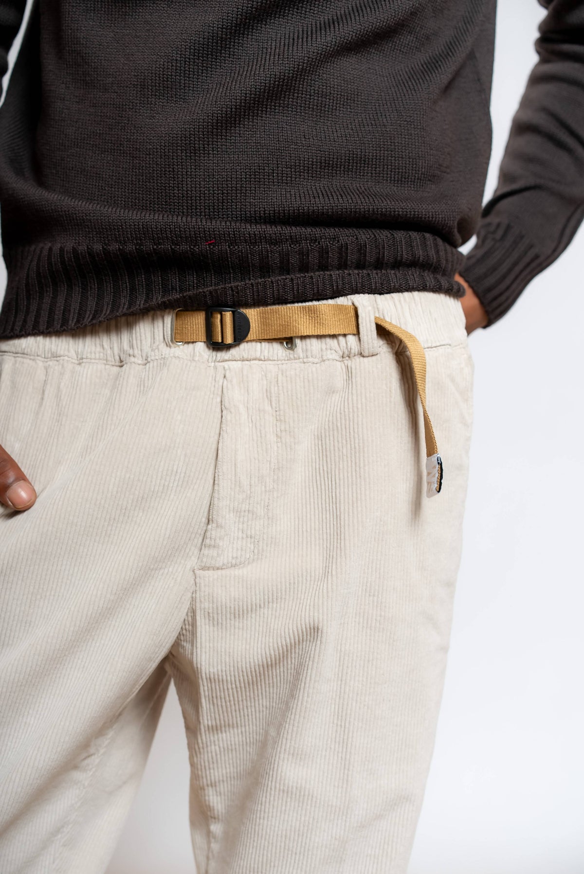 Pantalone Greg in Velluto a Coste Beige
