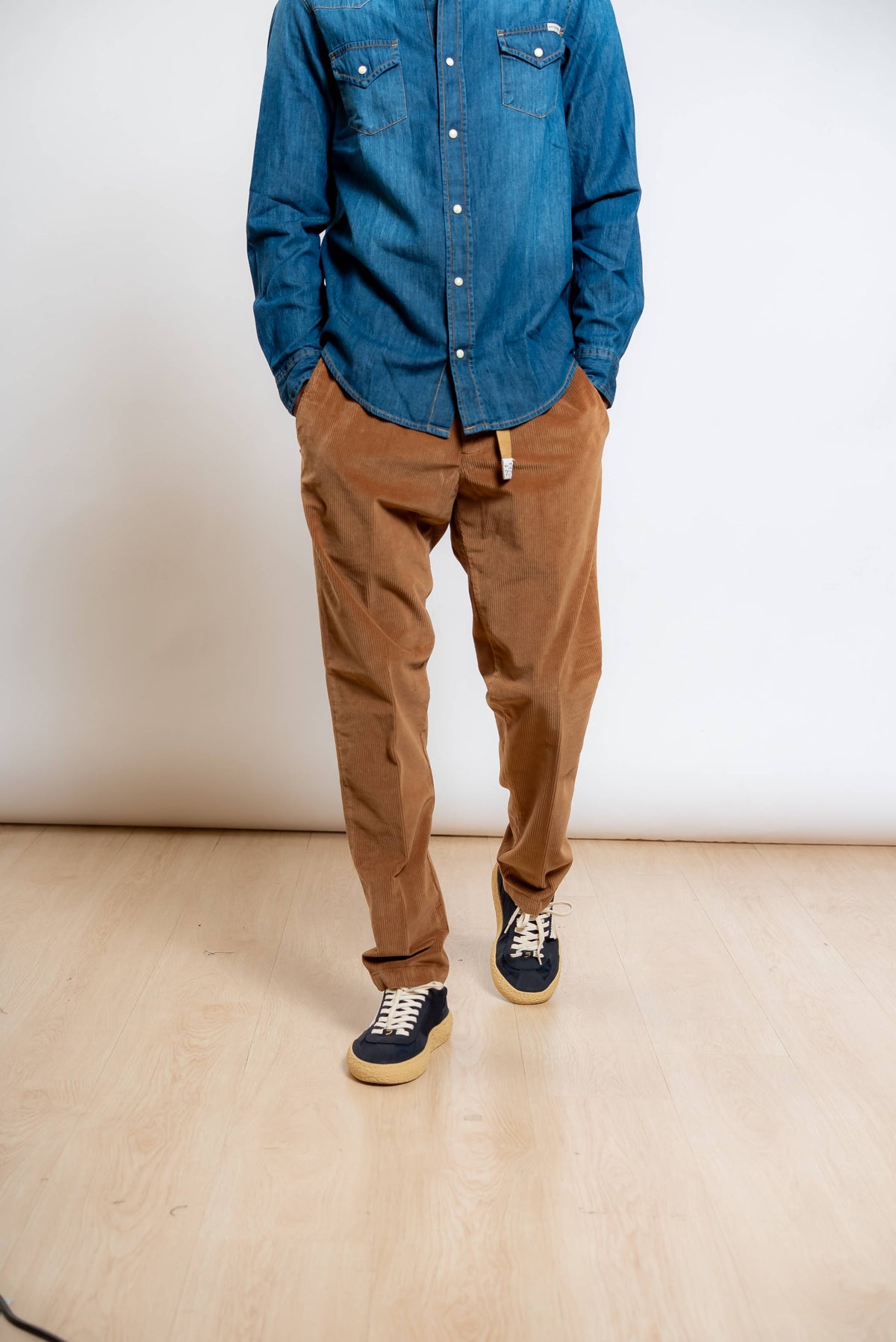 Pantalone Greg in Velluto a Coste Marrone