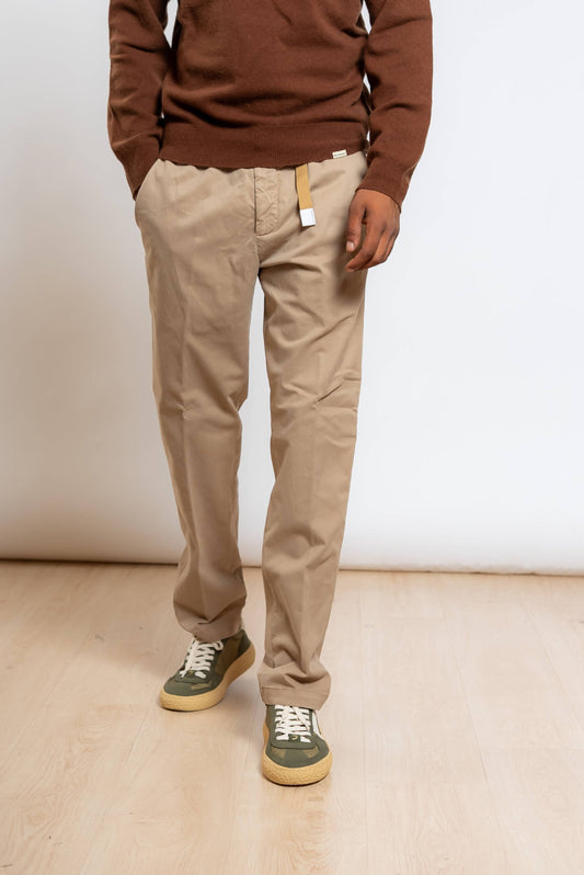 Pantalone Greg in Misto Cotone Beige