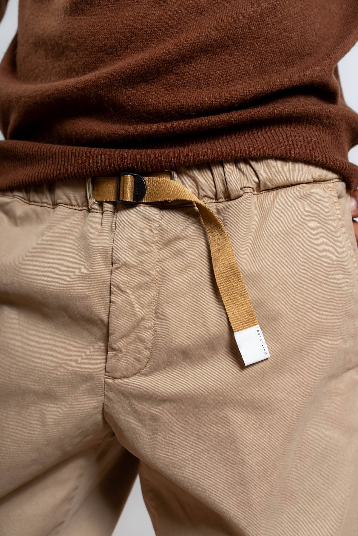 Pantalone Greg in Misto Cotone Beige