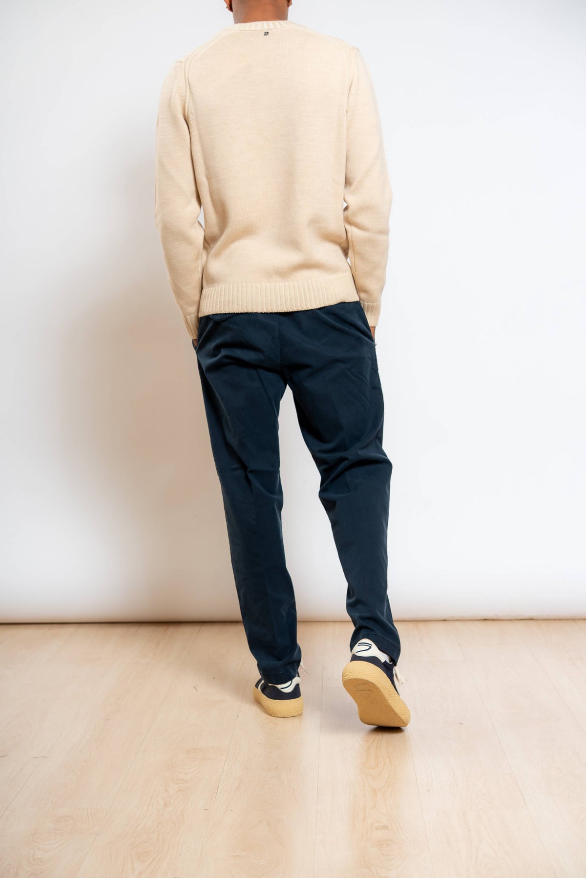 Pantalone Greg in Misto Cotone Blu