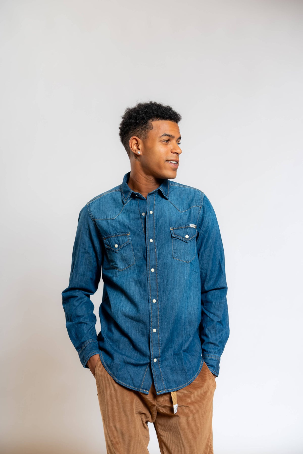 Camicia Martin Unisex in Denim di Cotone