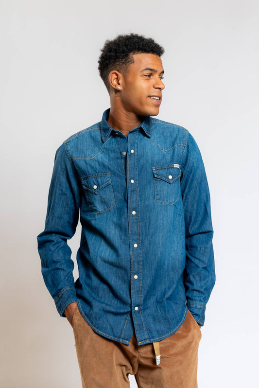 Camicia Martin Unisex in Denim di Cotone