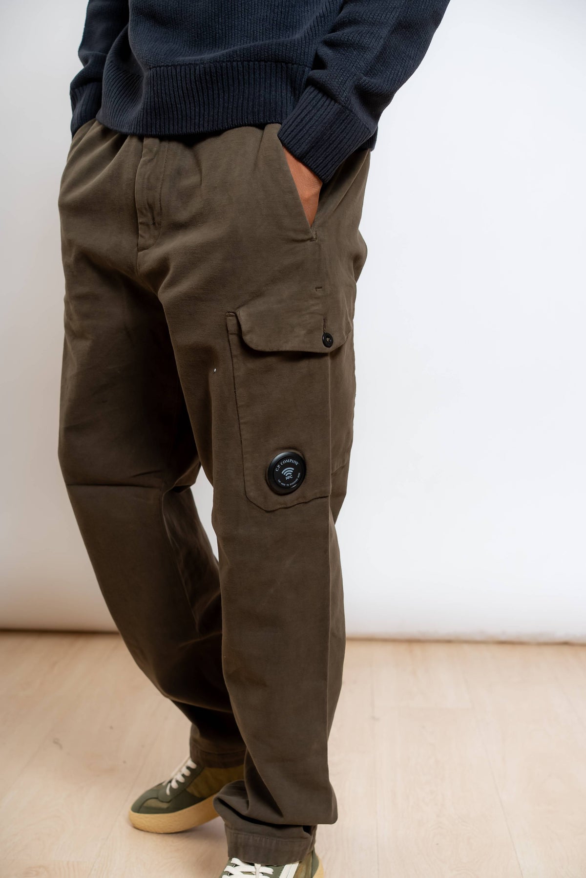 Pantalone Moleskin Stretch in Cotone Verde
