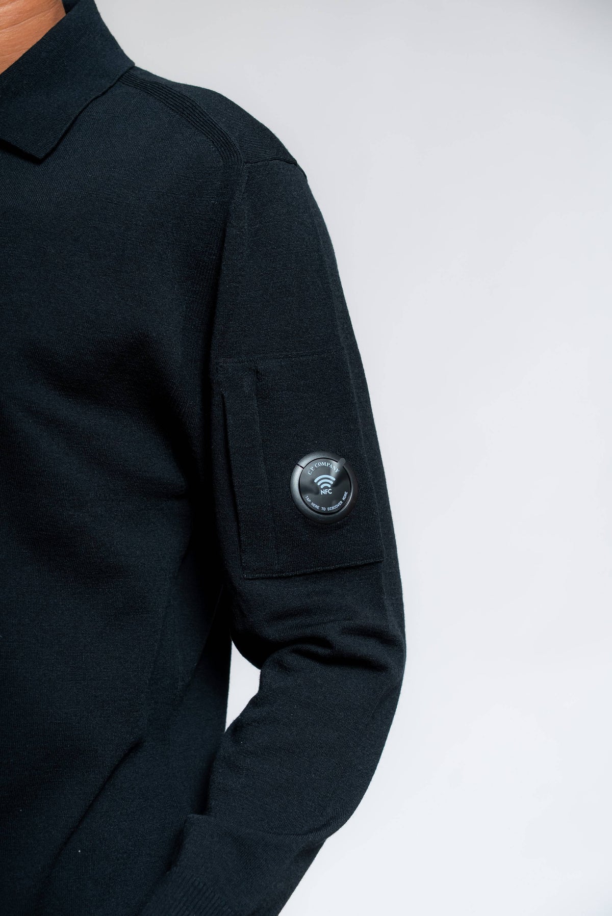 Polo in Lana Merino Nera