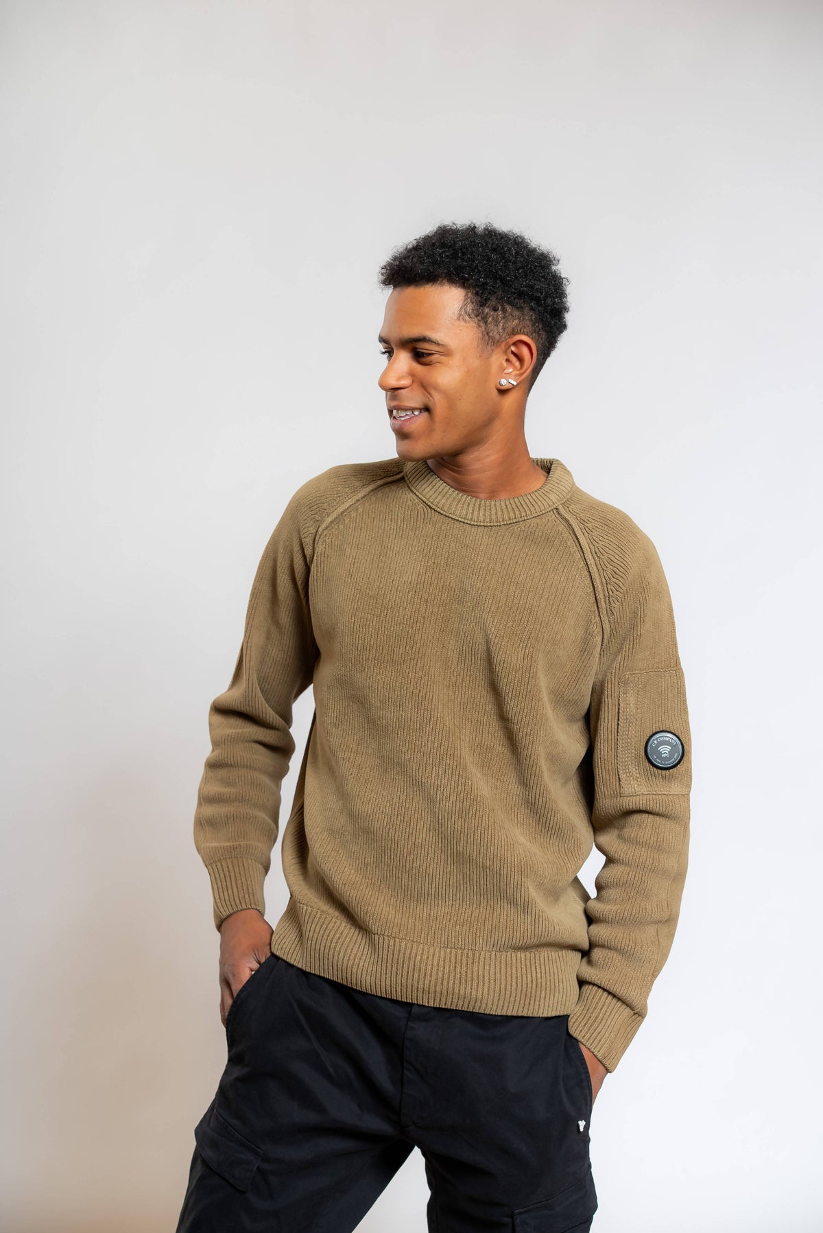 Maglione Chenille in Cotone Verde
