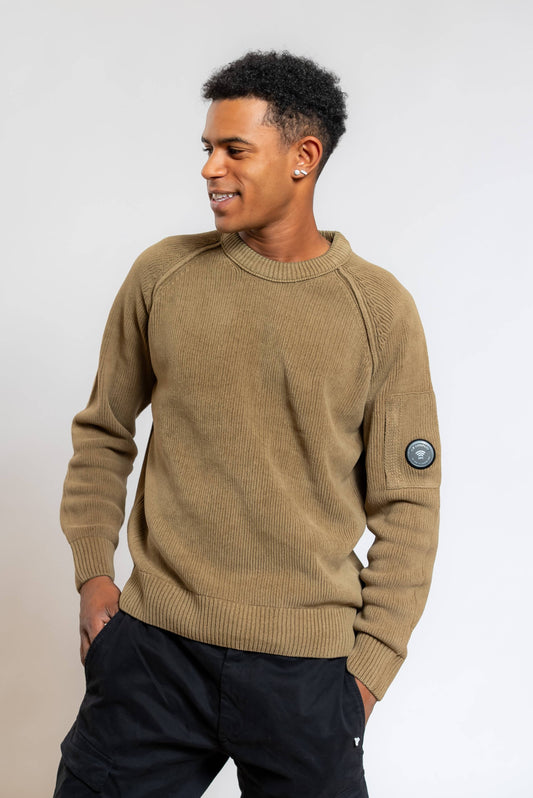 Maglione Chenille in Cotone Verde