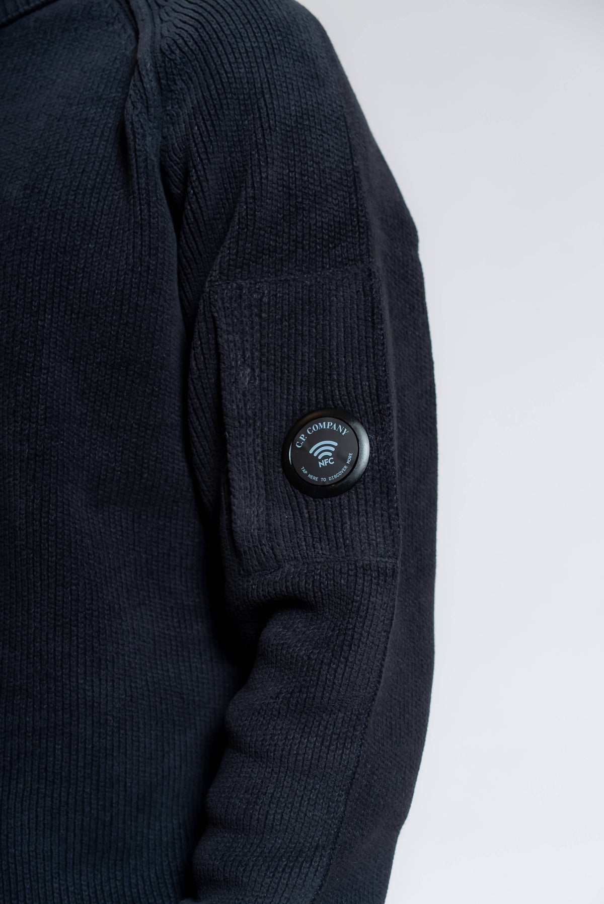 Maglione Chenille in Cotone Blu