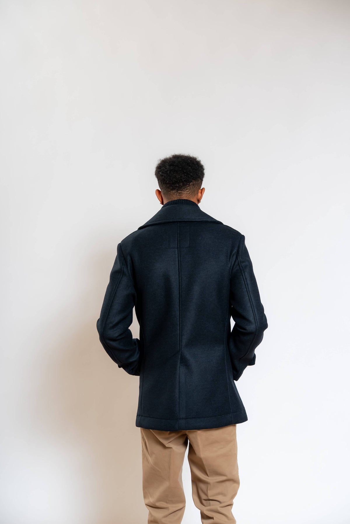 Cappotto Simon Doppiopetto con Pettorina Blu