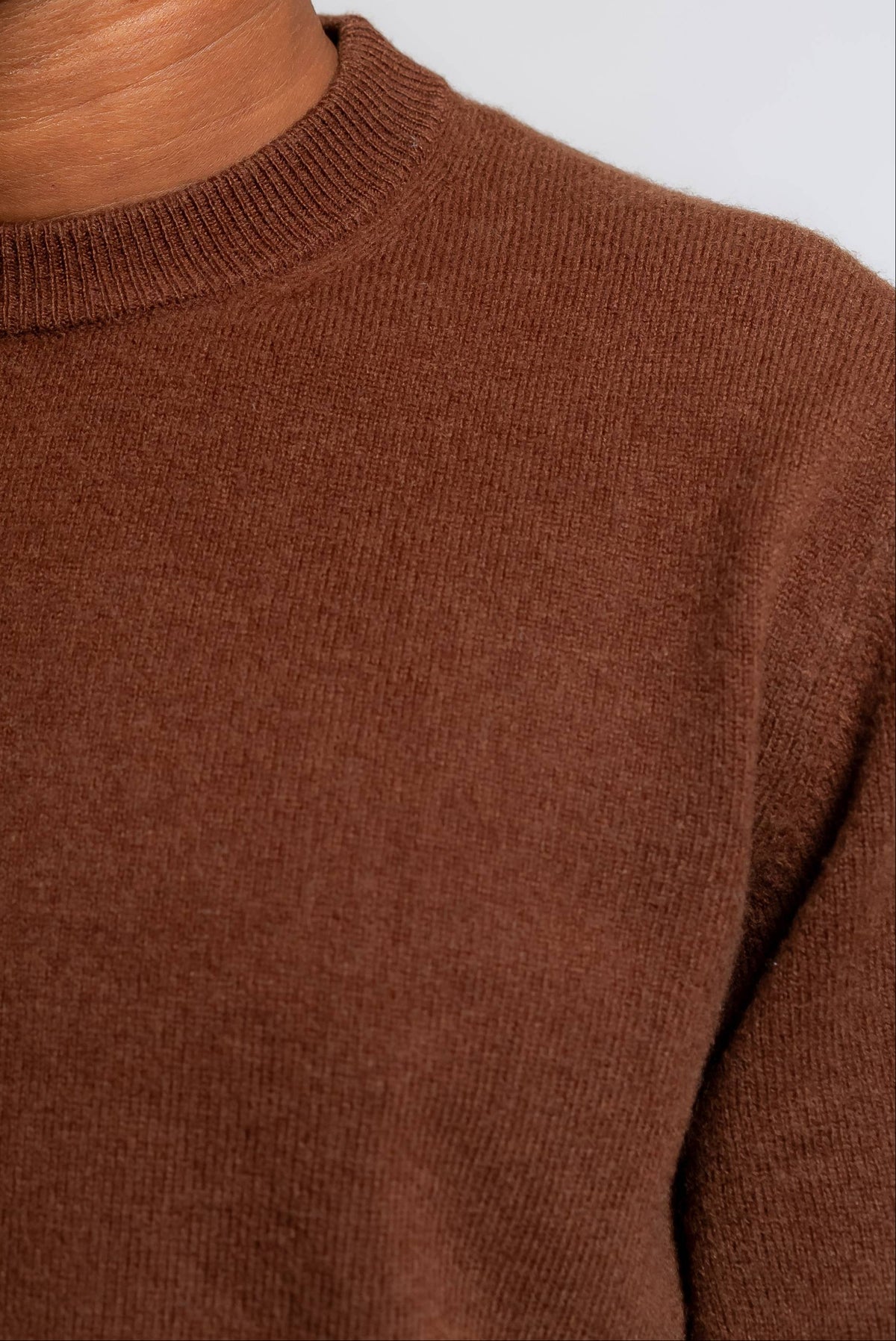 Maglia in Lana e Cashmere Marrone