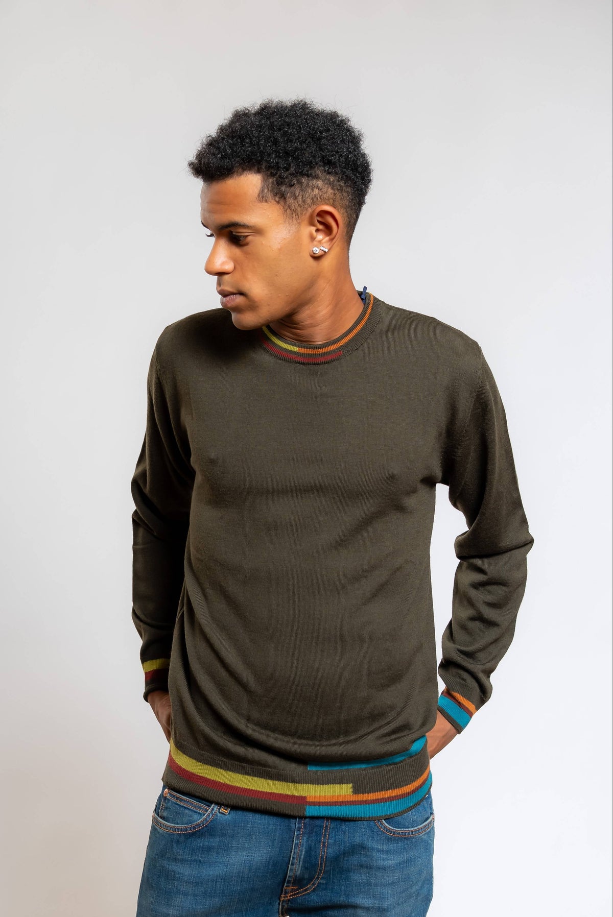 Maglia Bennet a Girocollo Verde