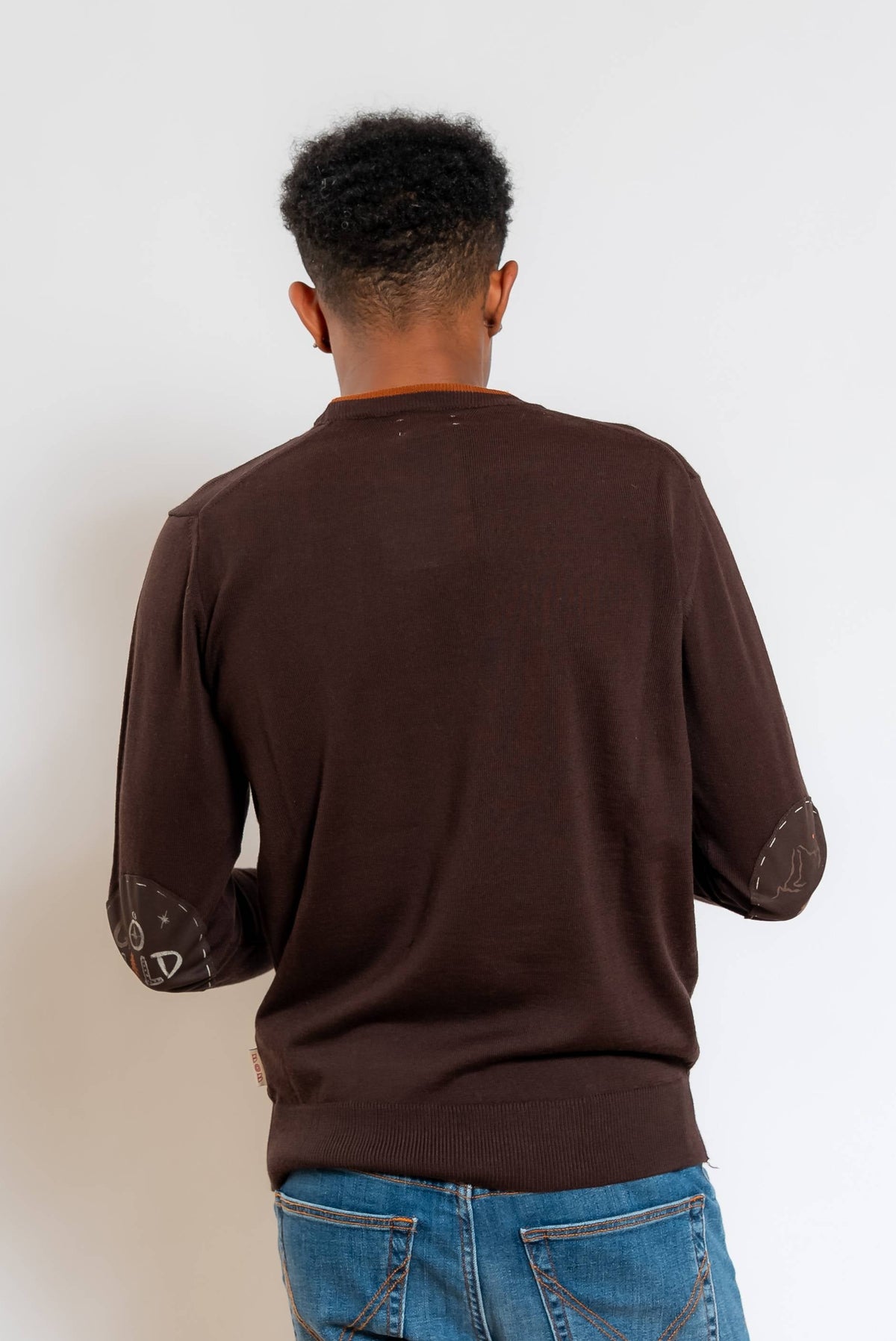 Maglia Elliot con Toppe Marrone