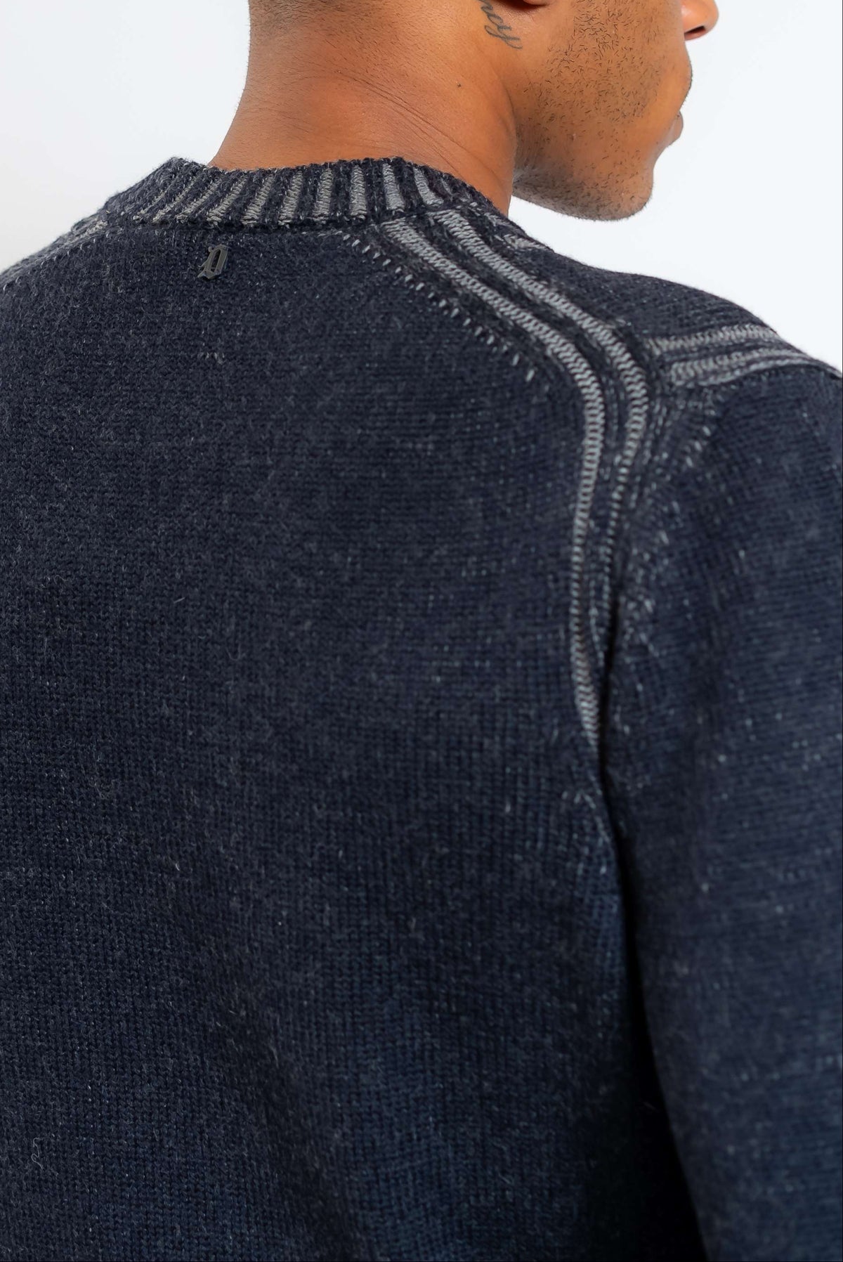 Maglione a Girocollo in Lana Blu